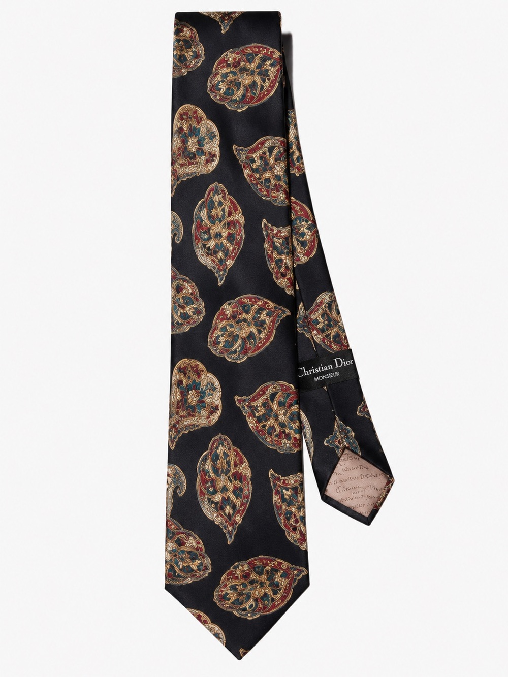 Christian‎ Dior Monsieur Paisley Silk Neck Tie Vintage